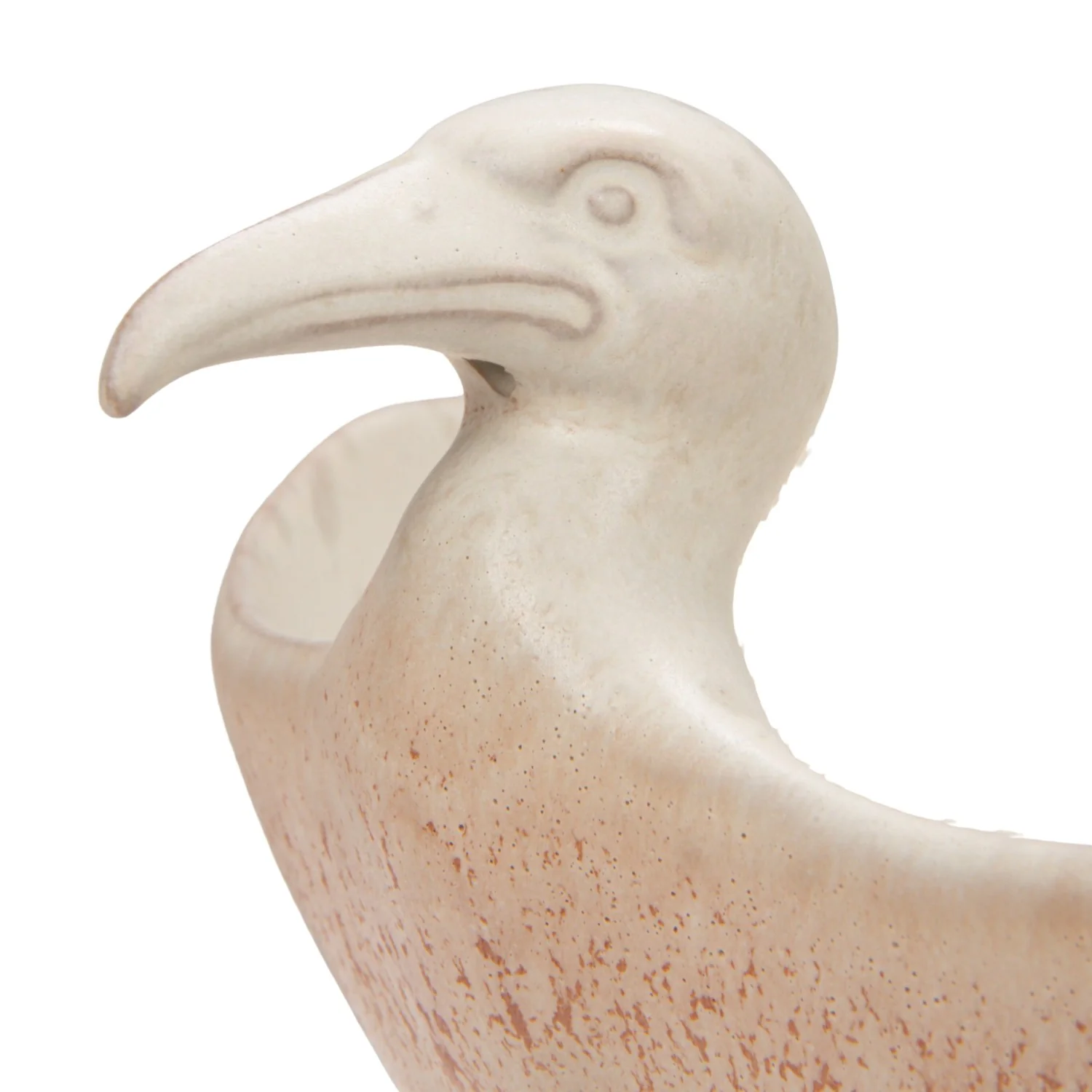 Stoneware Footed Bird Shaped Bowl. White Speckled (Each One Will Vary) - Image 3