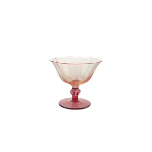 Blush Two-Tone Stemmed Wine Glass. 6 oz.
