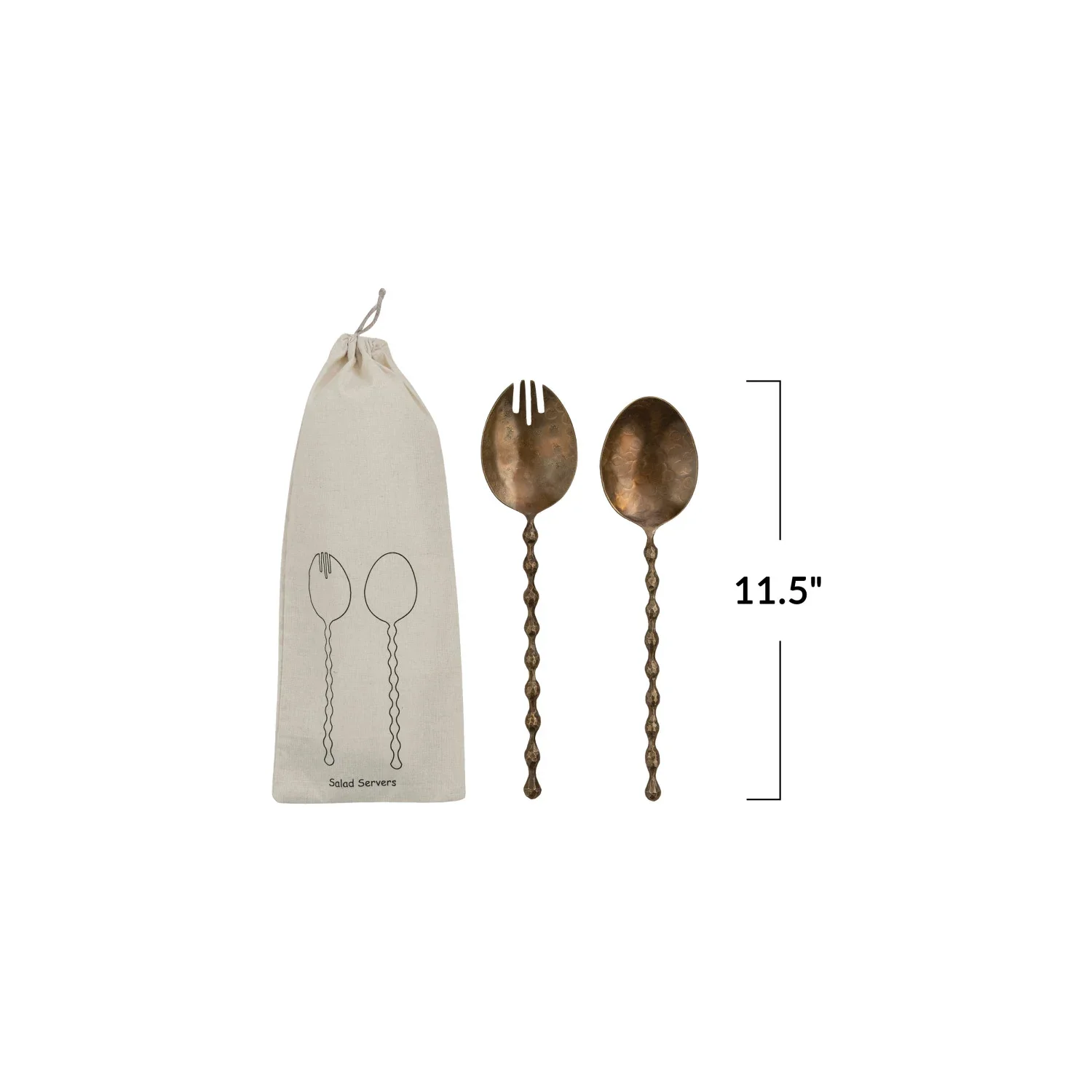 Antique Bronze Salad Servers - Image 3