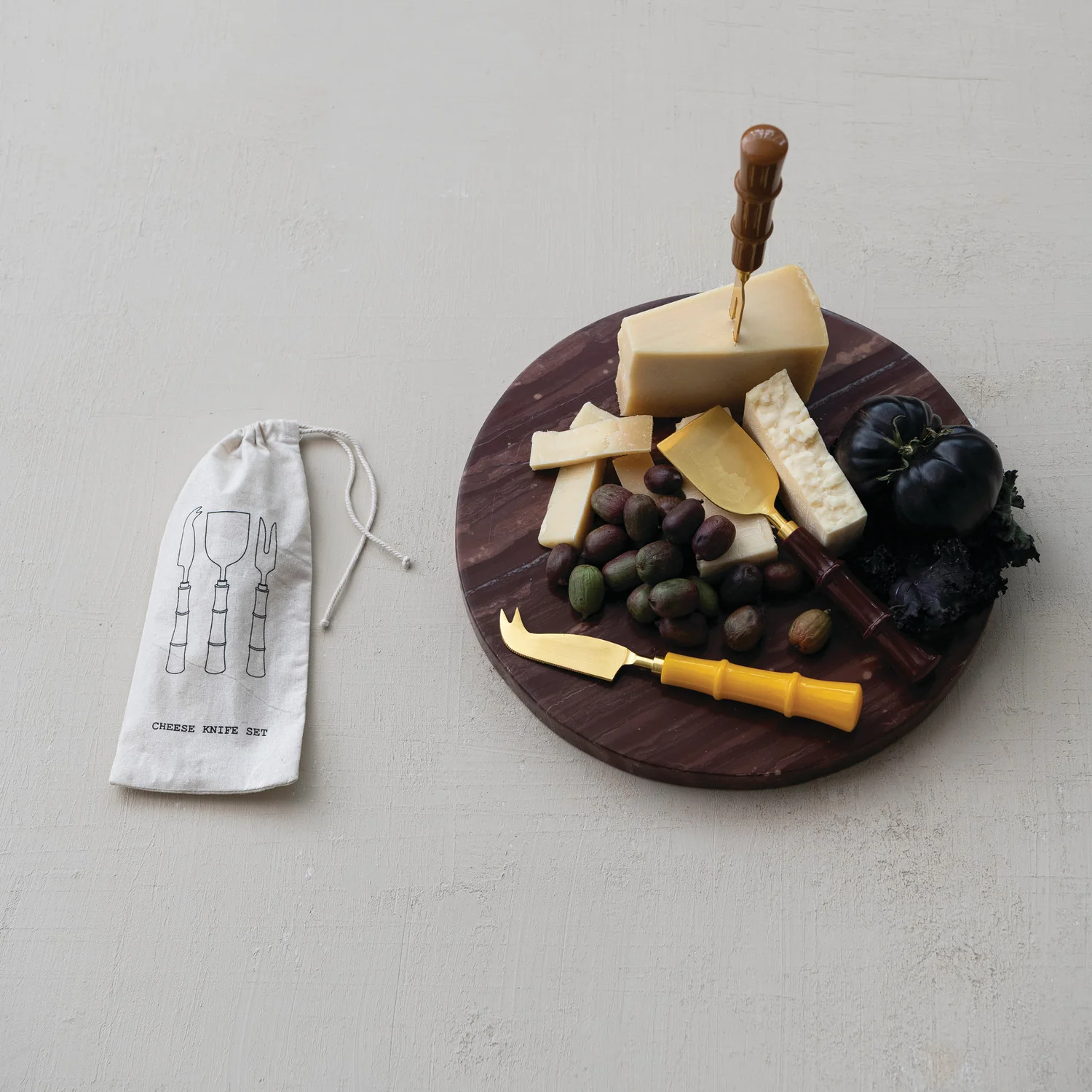 Bamboo Handle Cheese Knife Set - Image 2