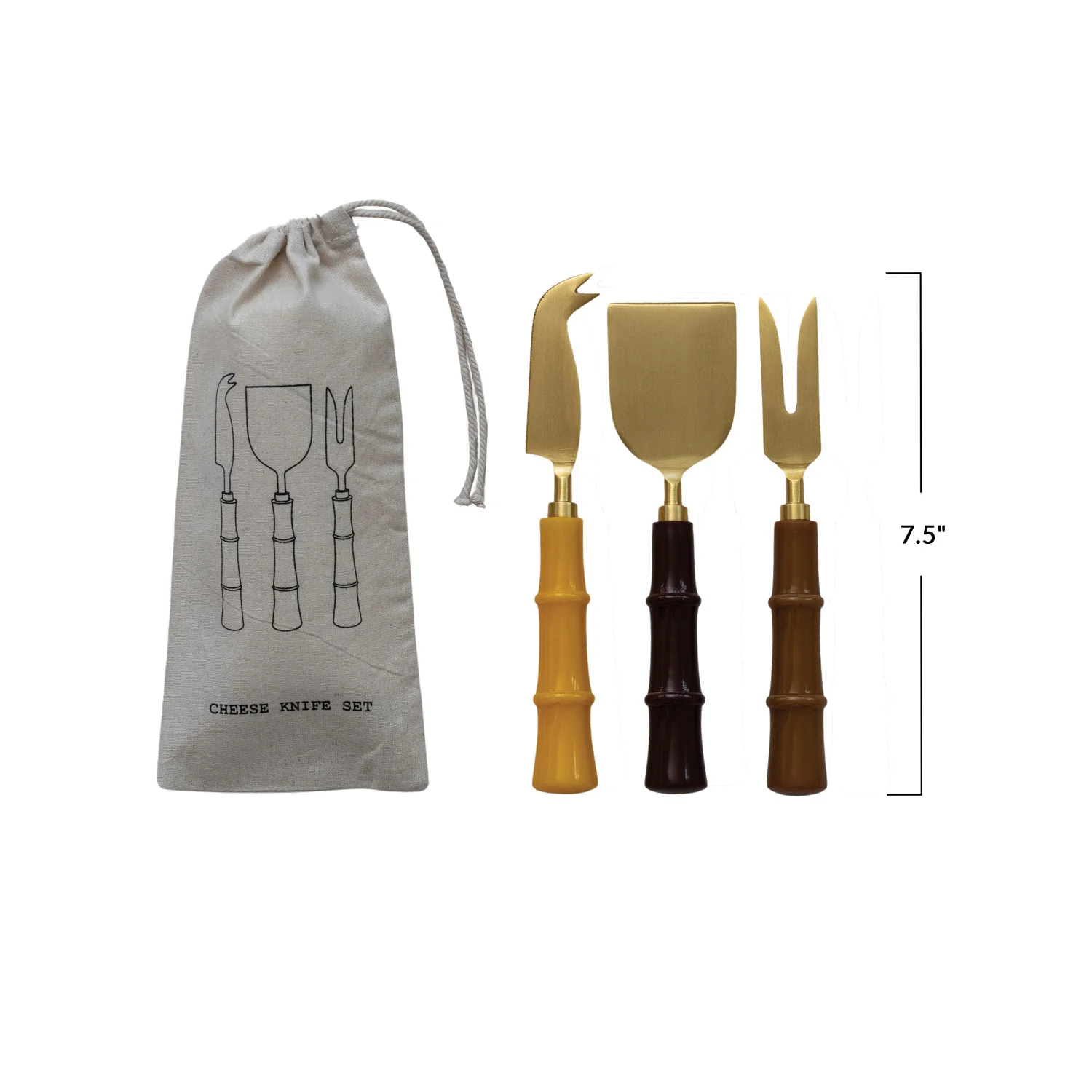 Bamboo Handle Cheese Knife Set - Image 4