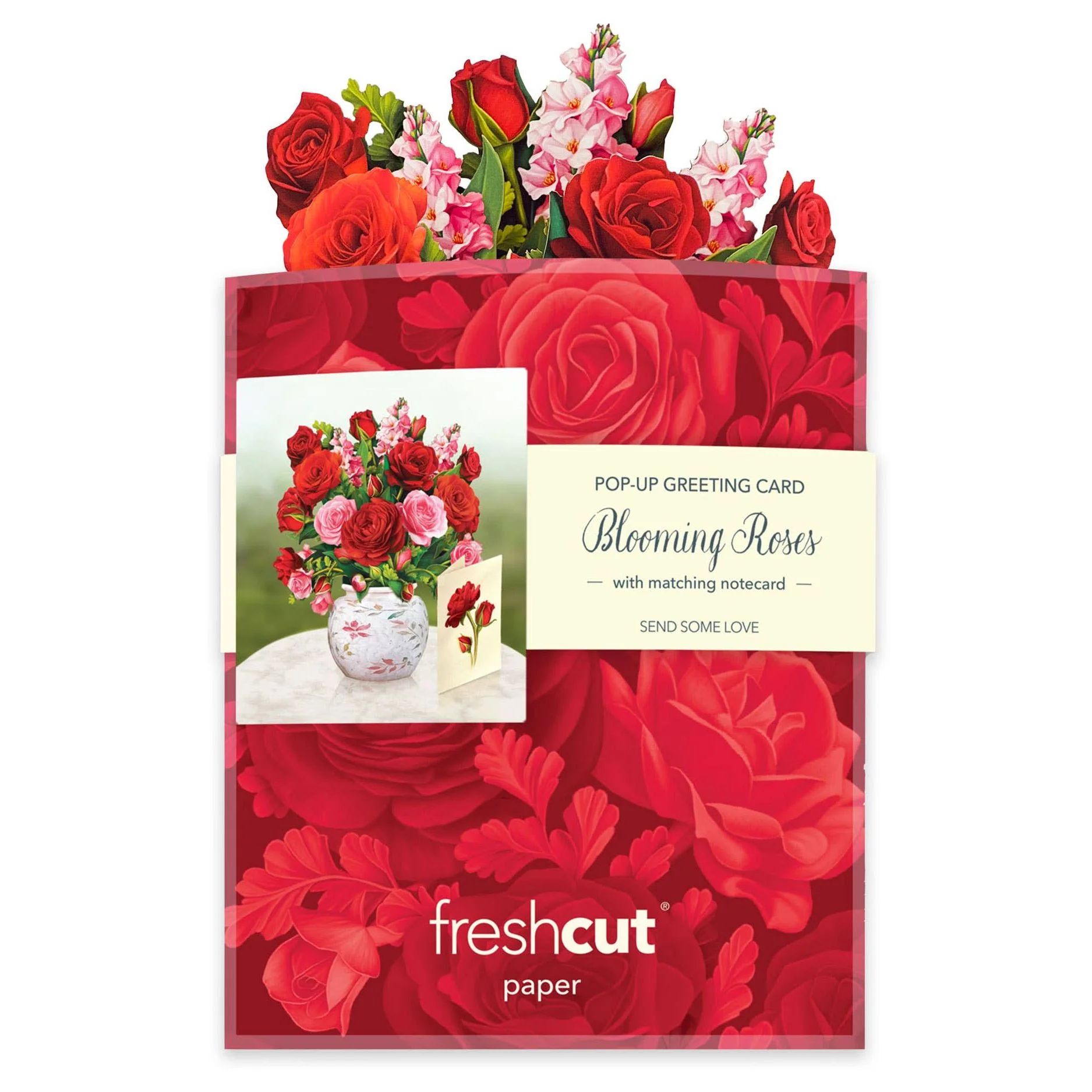 Mini Blooming Roses Pop Up Greeting Cards - Image 3