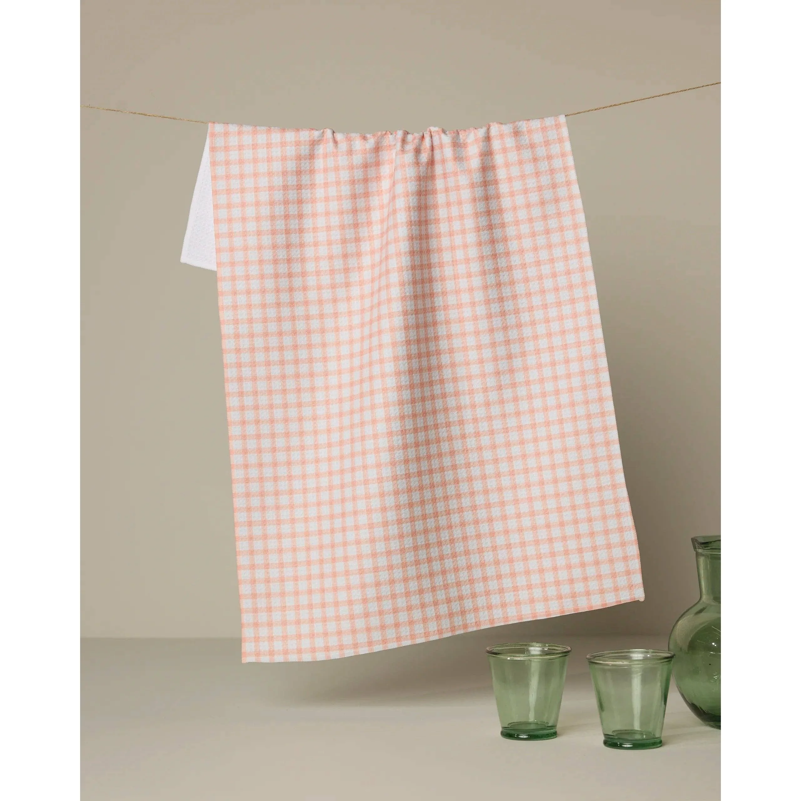 Peach Darling Geometry Tea Towel