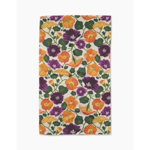Nasturtium Garden Geometry Tea Towel