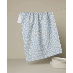 Marine Haze Geometry Tea Towel