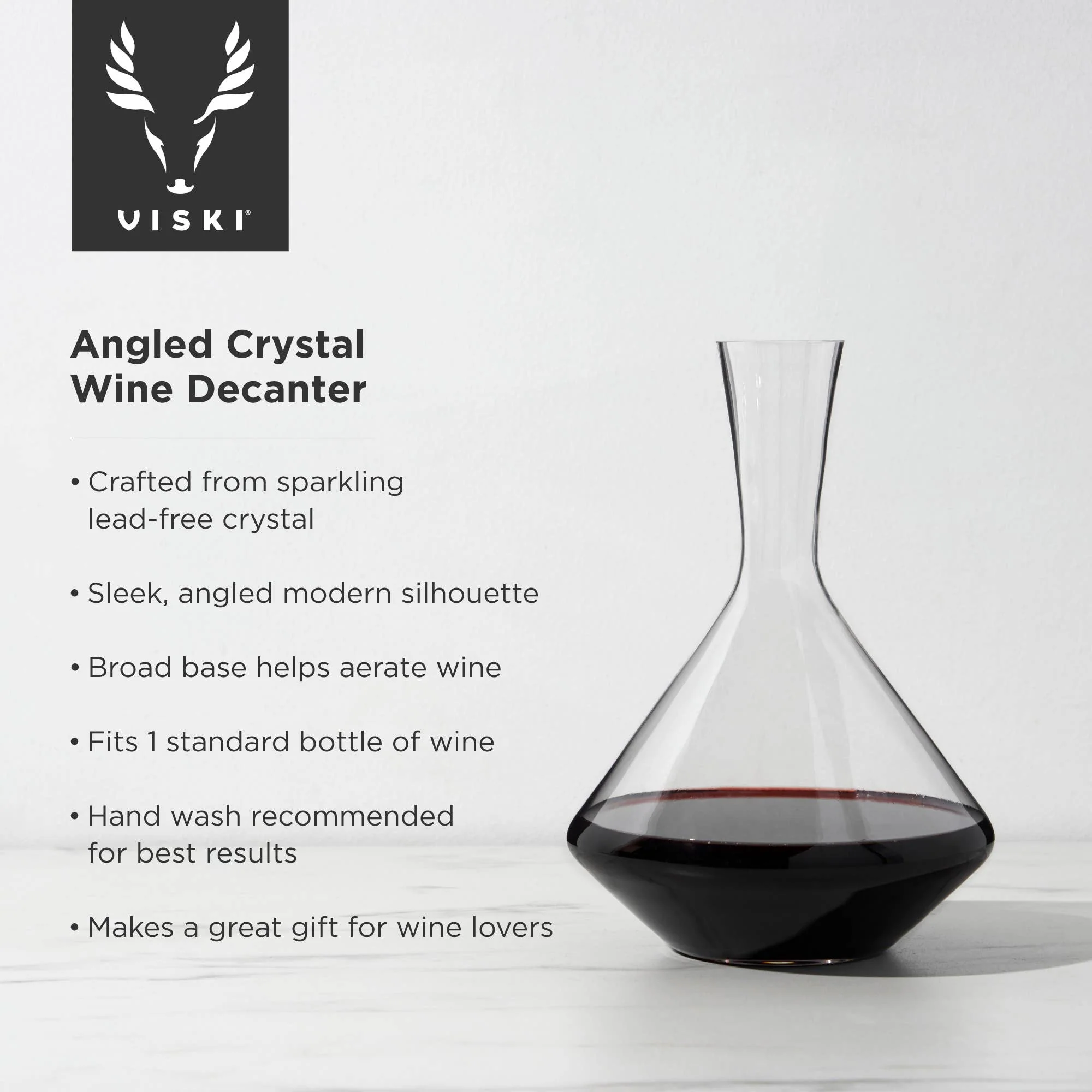 Raye™ Angled Crystal Wine Decanter - Image 6