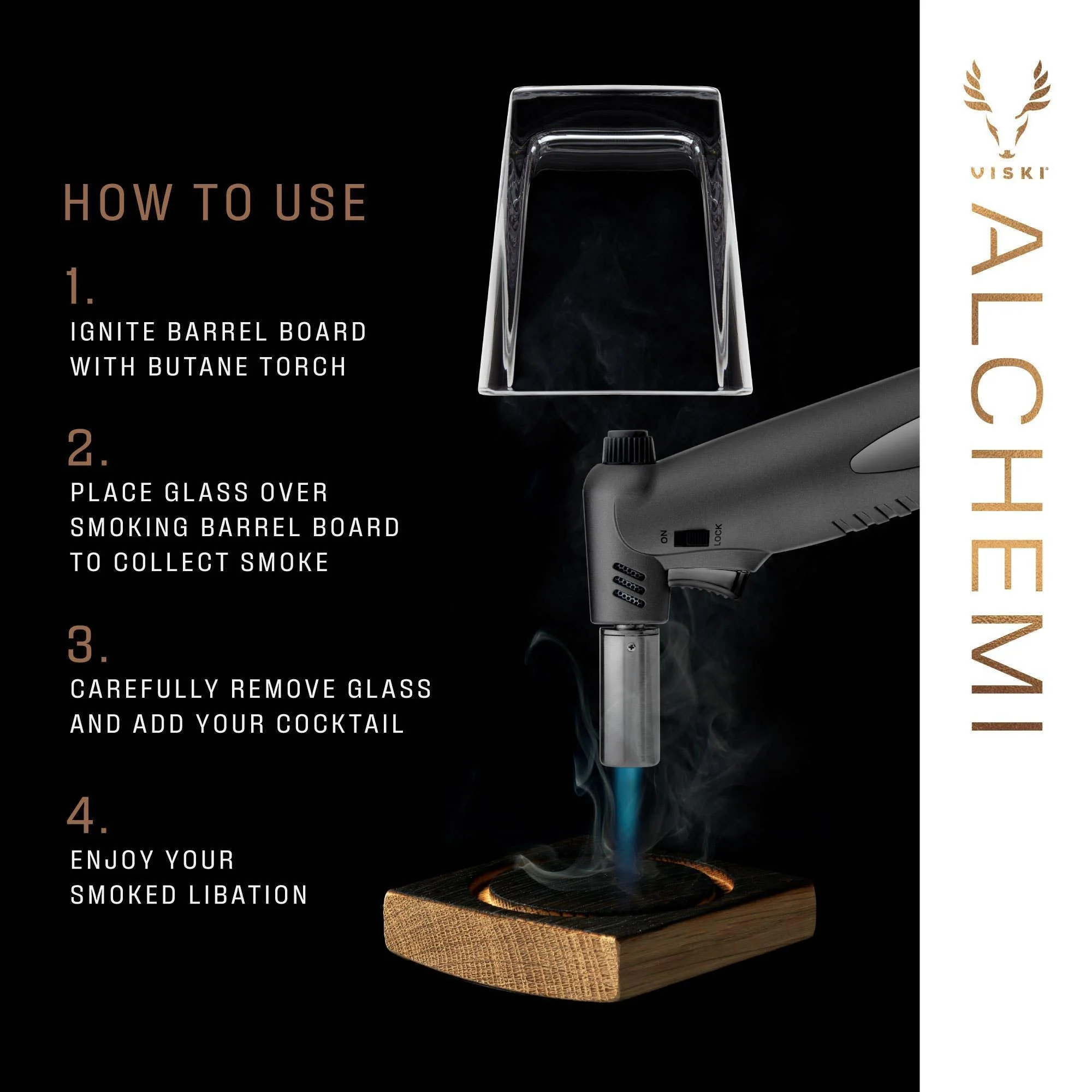 Alchemi™ Oak Barrel Board Smoke Infusion Kit - Set of 3 - Image 5