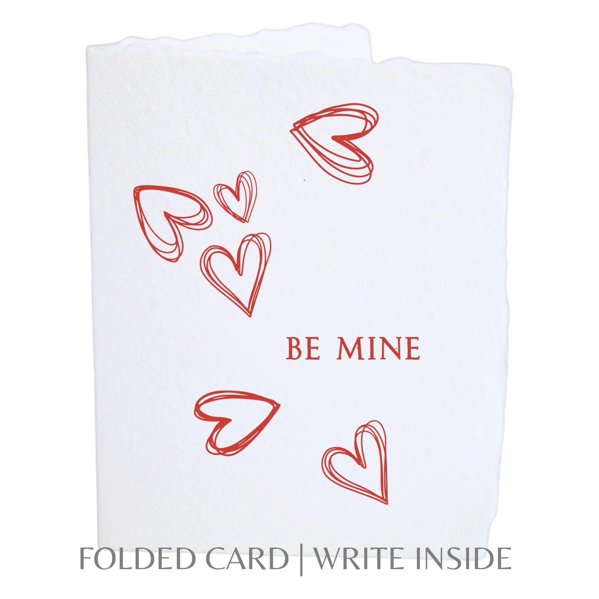 Be Mine White Valentine's Day | Eco-Friendly Greeting Card - Image 2