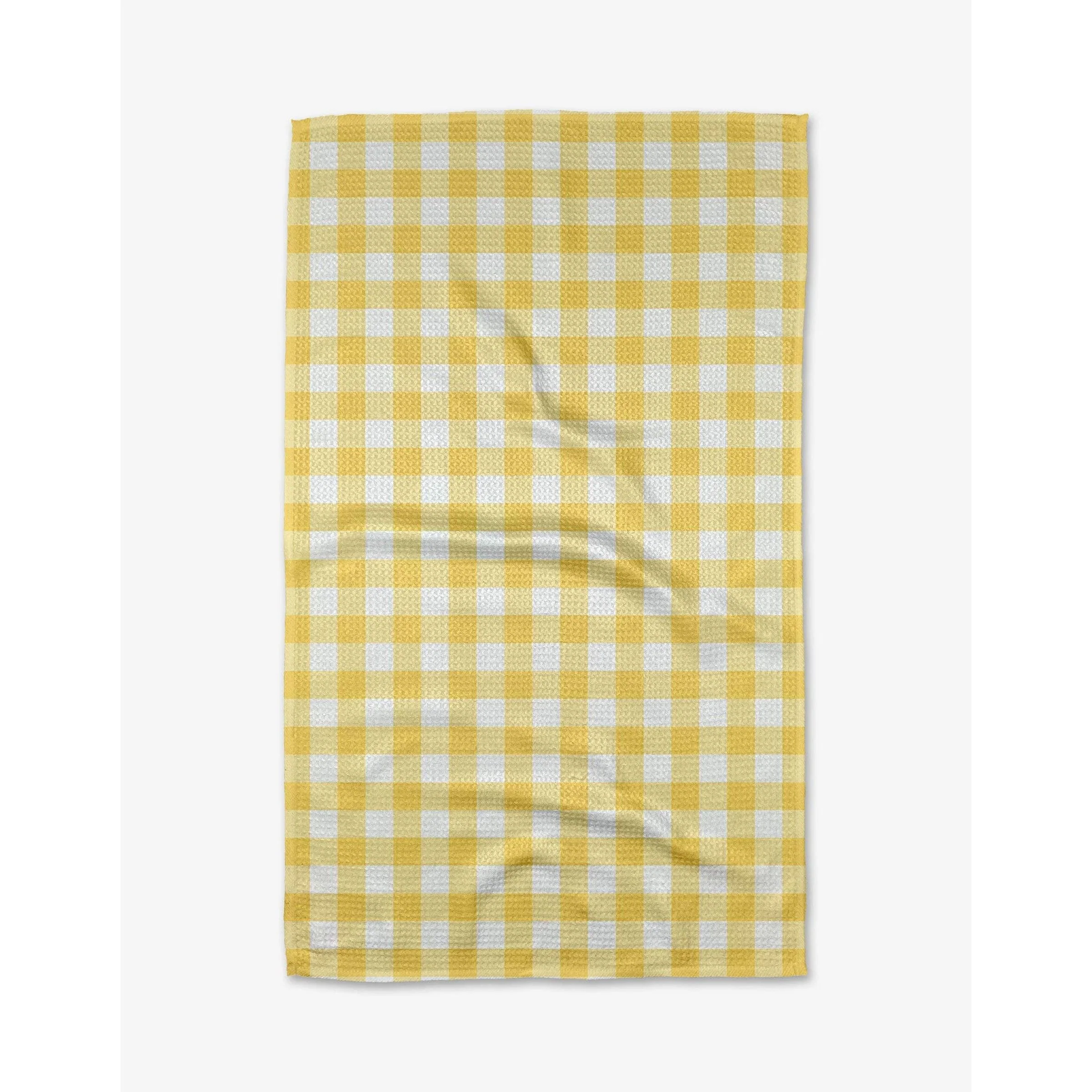 Lemon Gingham Tea Towel