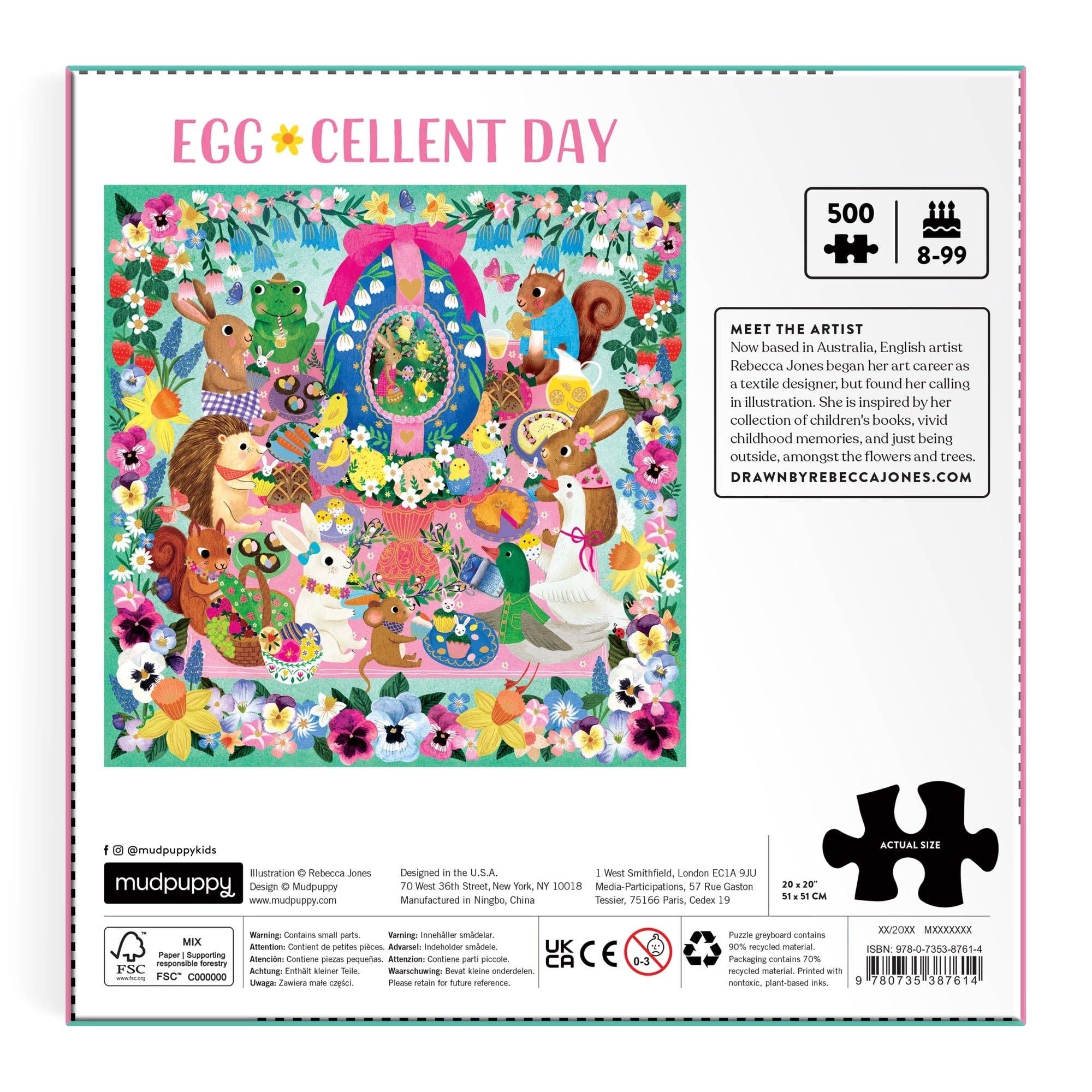 Egg-cellent Day 500 Piece Foil Family Puzzle - Image 6