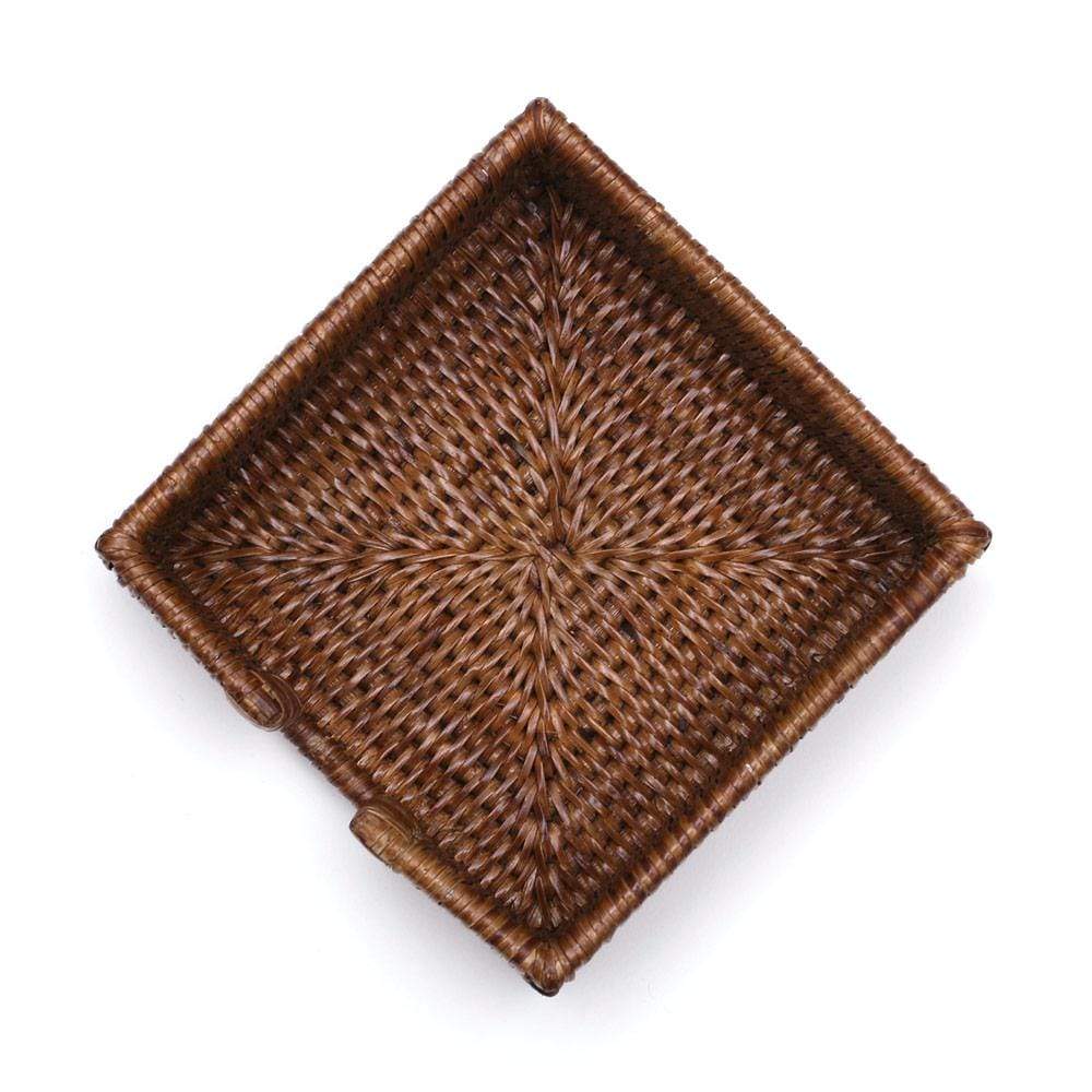 Rattan Cocktail Napkin Holder in Dark Natural - Image 2