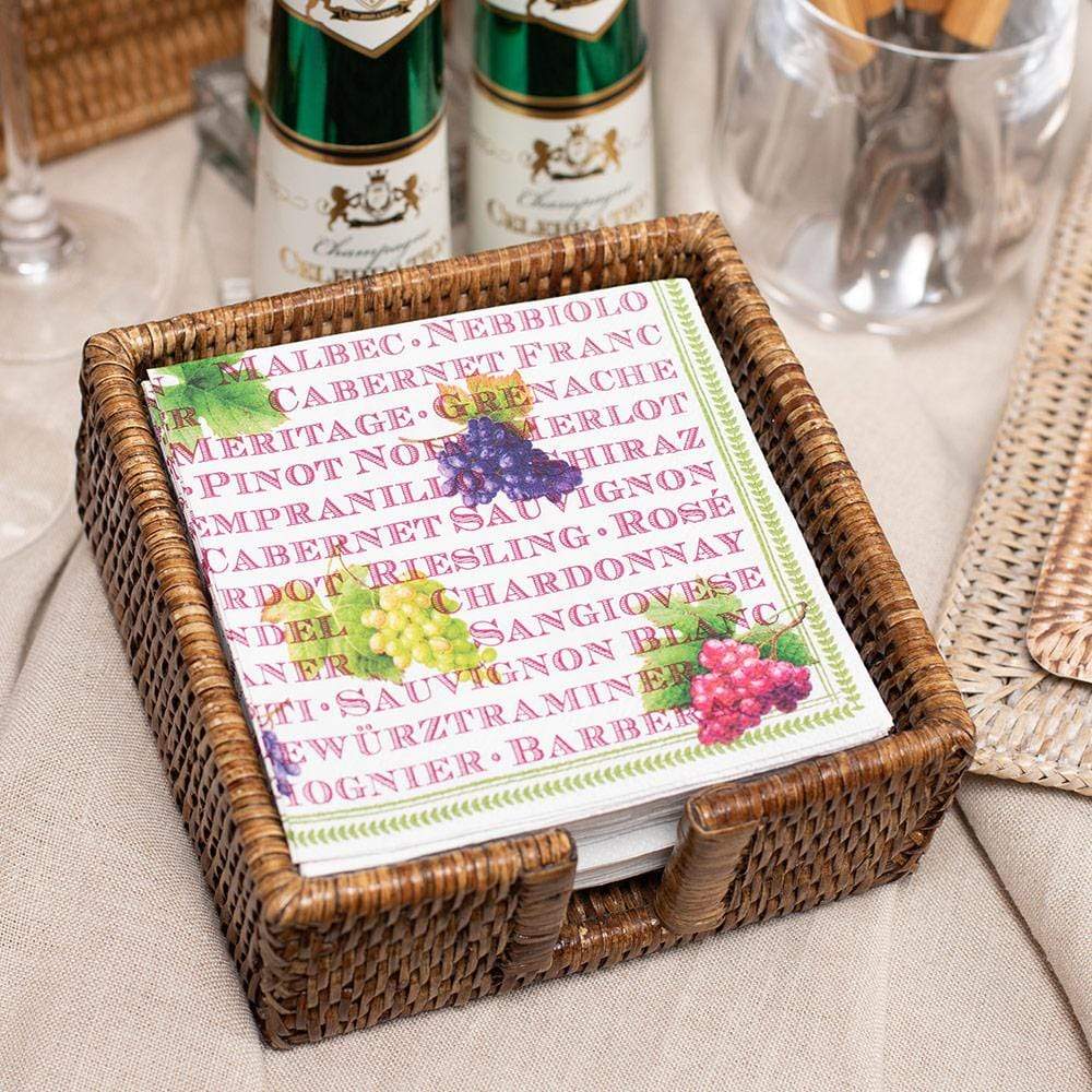 Rattan Cocktail Napkin Holder in Dark Natural - Image 3