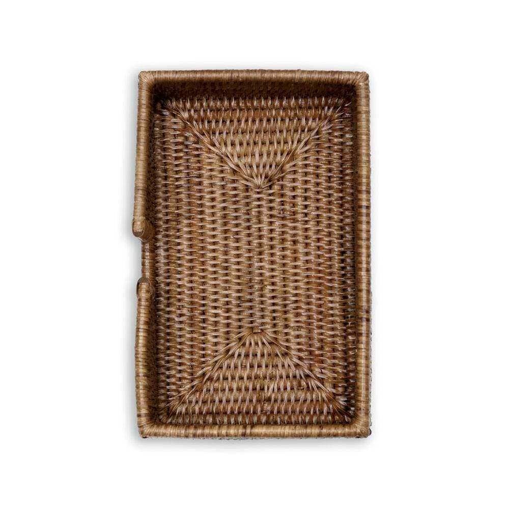 Rattan Guest Towel Napkin Holder in Dark Natural - Image 2