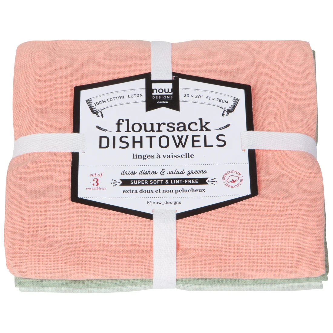 Dawn Eucalyptus Mist Floursack Dishtowels. Set of 3 - Image 4