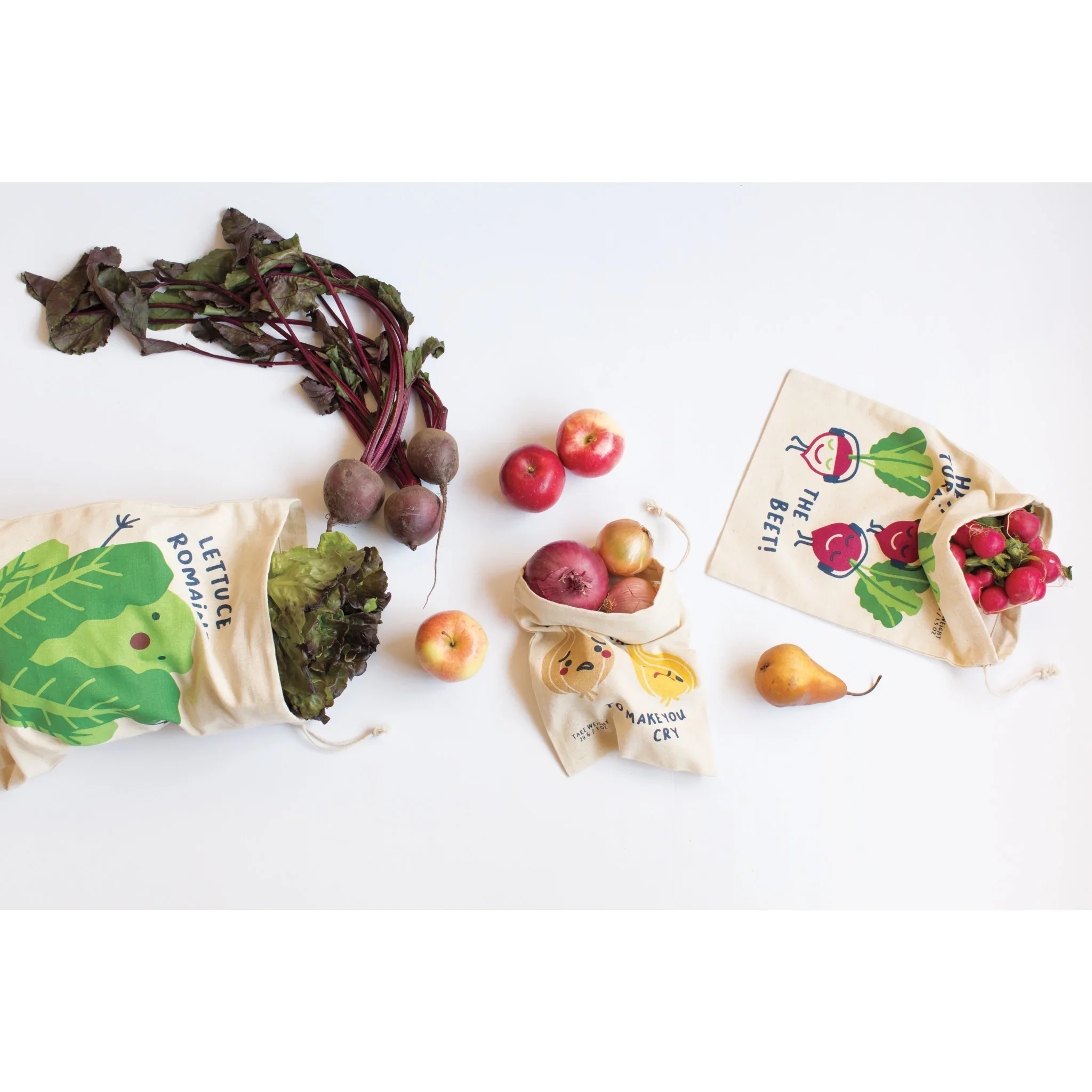 Funny Food Reusable Produce Bag Set of 3 - Image 3