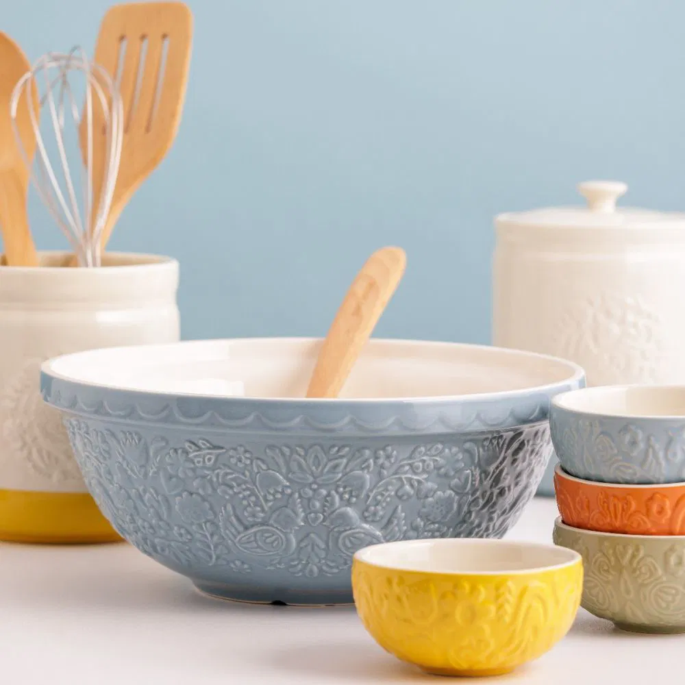 Mason Cash Home To Roost S18 Cornflower Blue Mixing Bowl - Image 3