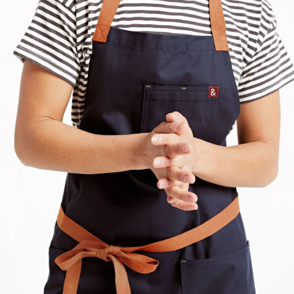 Hedley & Bennett Essential Midnight Cider Blue Apron - Image 6