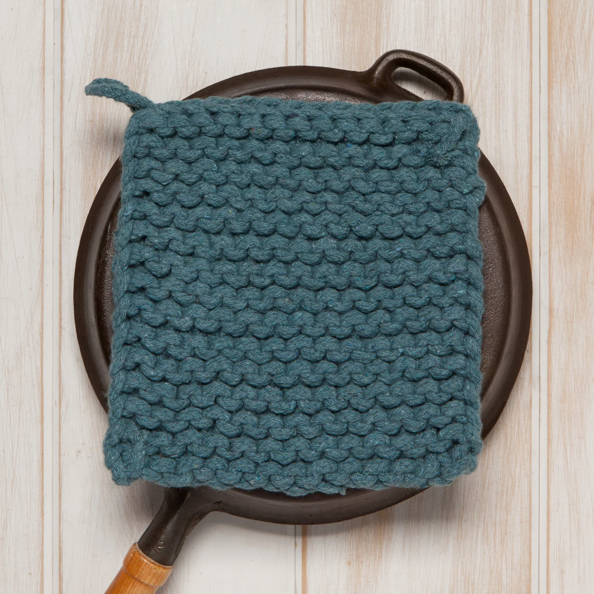 Lagoon Blue Knit Potholder - Image 3